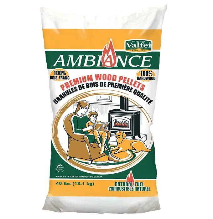 Palette de granulés de bois franc Ambiance 40 lb
