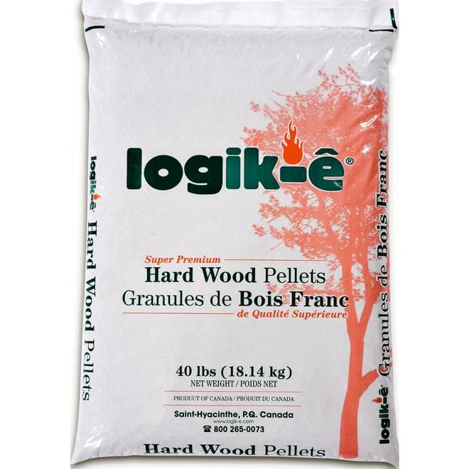 Granulés de bois franc Logik-e 40 lb – 60 sacs – Haut rendement & faible cendre